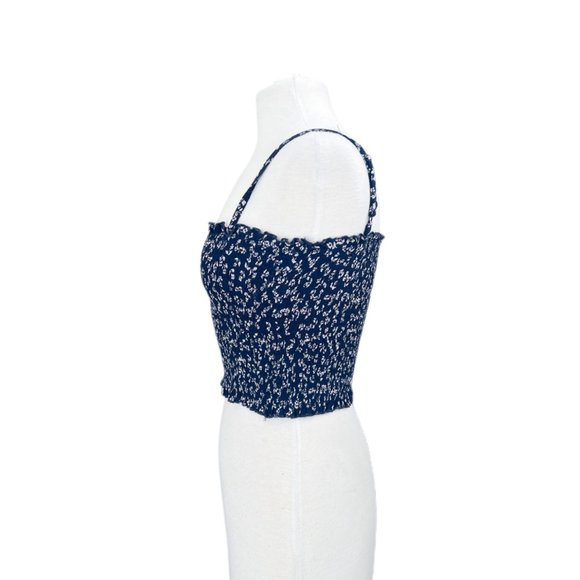 John Galt/Brandy Melville Ally Smocked Crop Tank Top | One Size - Picture 3 of 7